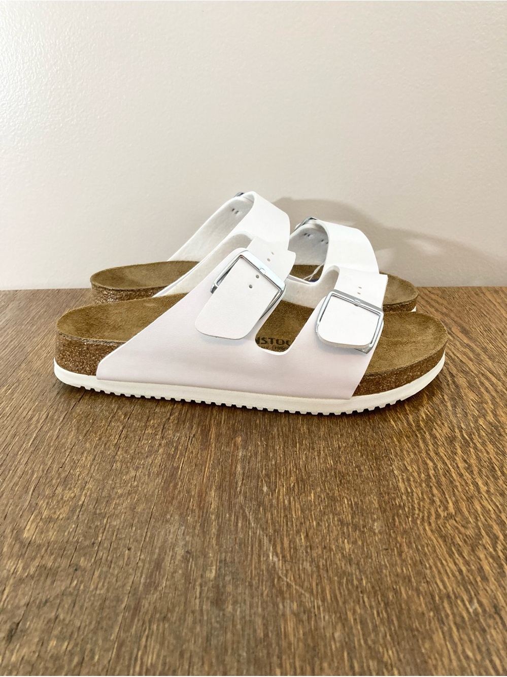 Birkenstock Arizona PROF White Birko-Flor Women’s Size 8 Reg Width NWT